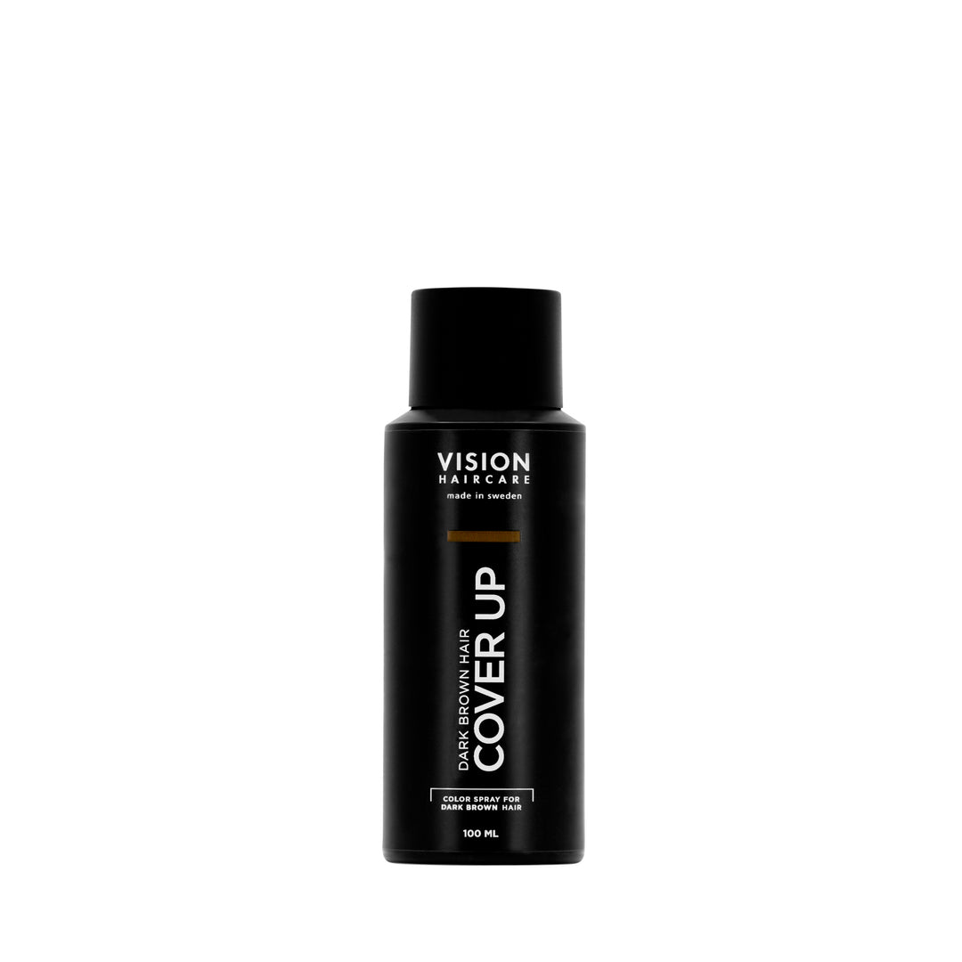 Vision Haircare Cover Up Dark Brown – färgspray som täcker grå utväxt i mörkbrunt hår