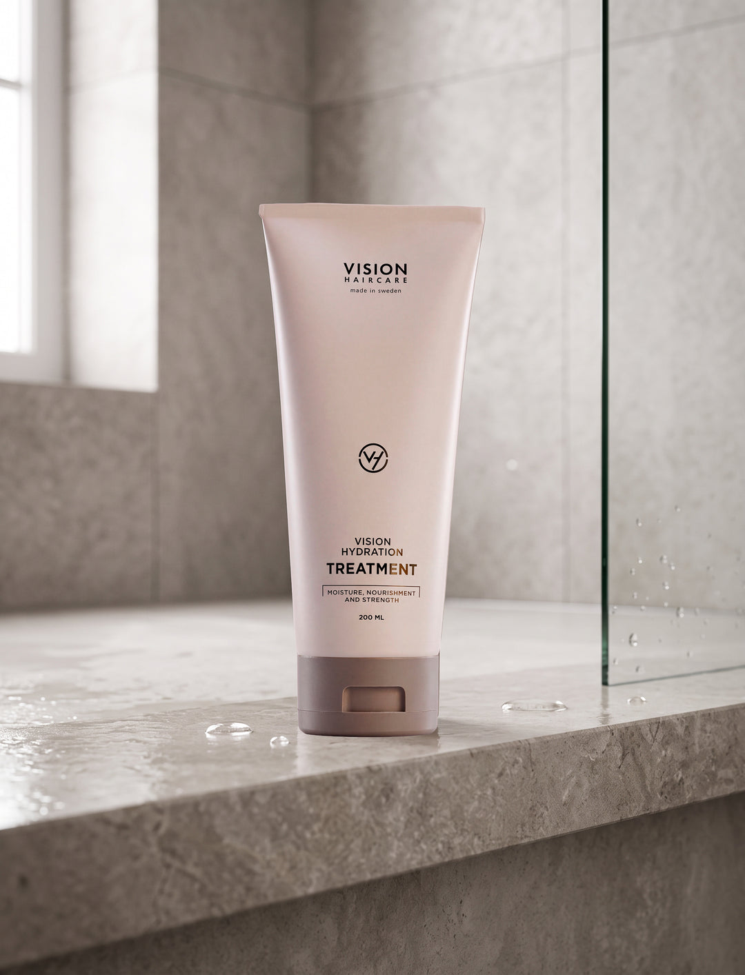 Vision Haircare Hydration Treatment Mask 200 ml – återfuktande hårinpackning med hyaluronsyra och aloe vera för torrt hår.